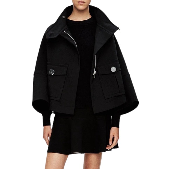 THEORY Christoris Pioneer Swing Coat in Cream. Size Medium - Picture 3 of 15